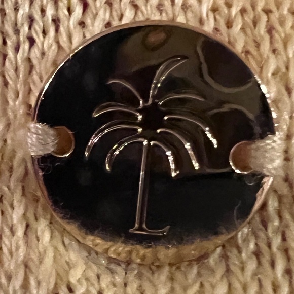 Lilly Pulitzer Taryn Linen Sweater V- Neck Dandelion Yellow Long Sleeve Sz XL - Picture 6 of 12